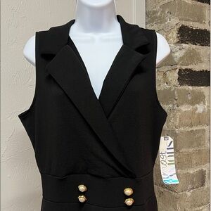 Almost Famous Black Sleeveless Wide Leg Jumpsuit Size XL